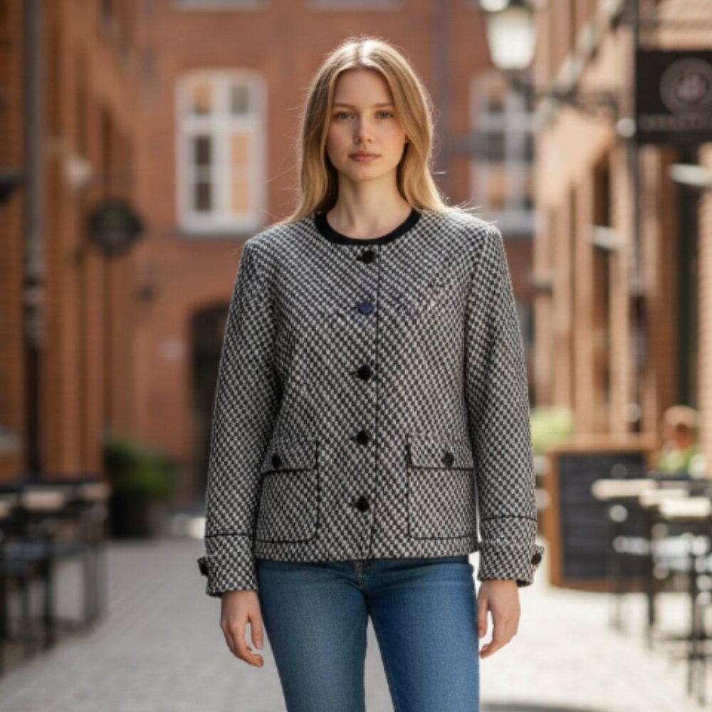 NWT SPANX Ponte Lady Jacket Jacquard # 21039R
